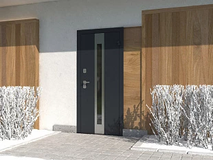 Дверь модели ТЕРМО 980x2050 левая со стеклом